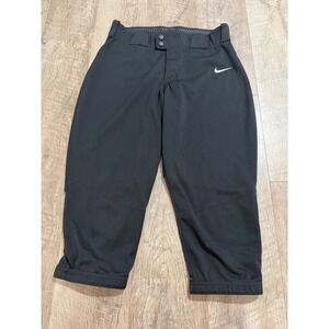 Nike Women's Vapor Select Softball Pants Black White 3/4 Knicker Medium